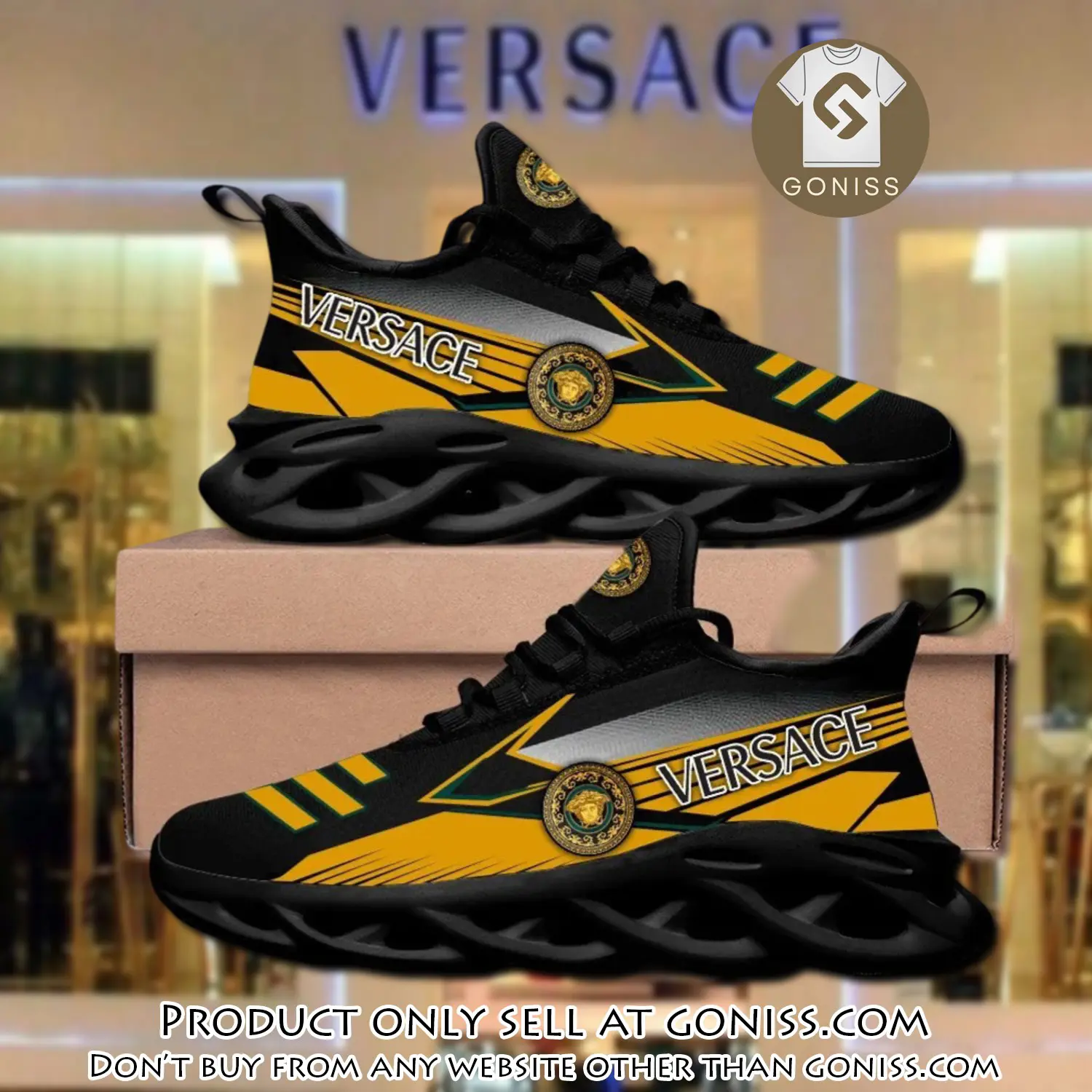 Gianni versace black premium max soul shoes luxury brand gifts for men women gn0124629